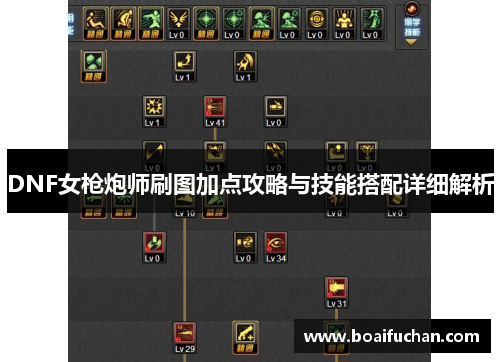 DNF女枪炮师刷图加点攻略与技能搭配详细解析